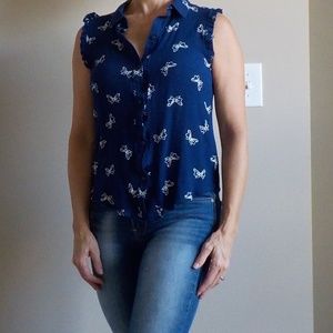 Lauren Conrad "Disney" Bow Blouse